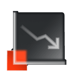 Arrow Down Icon Red