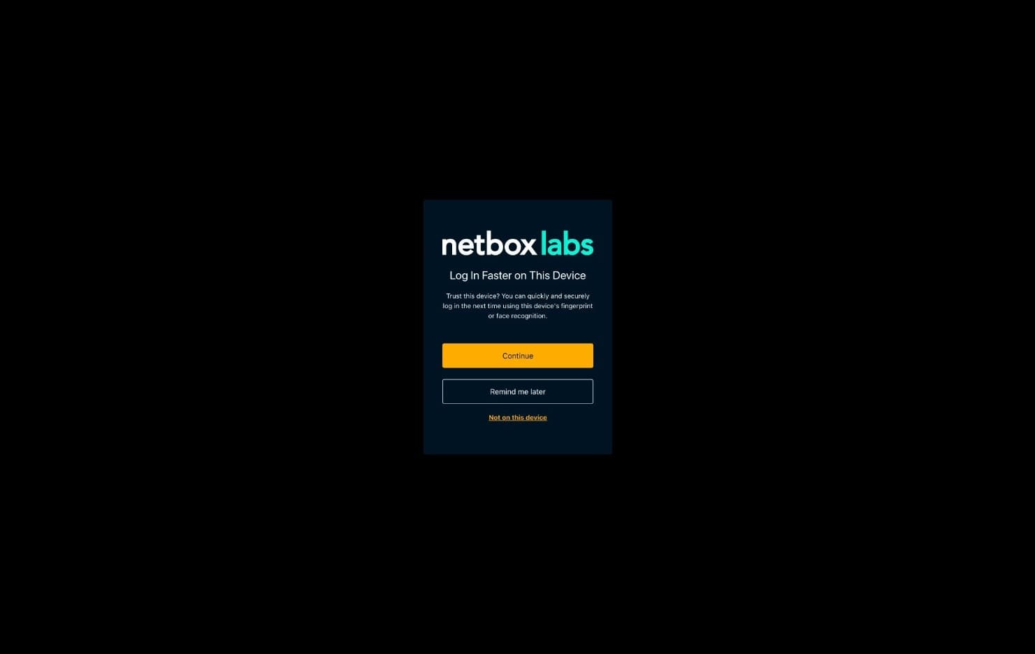 netbox console remember login