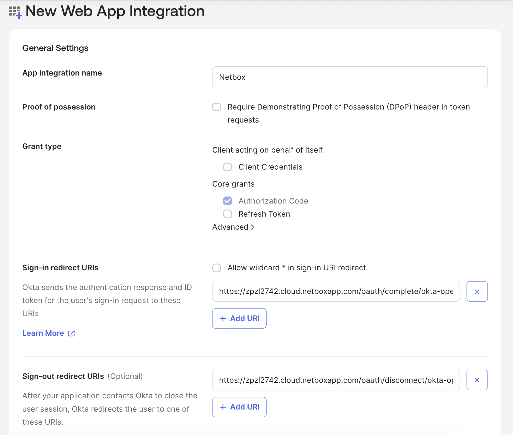 Web app integration