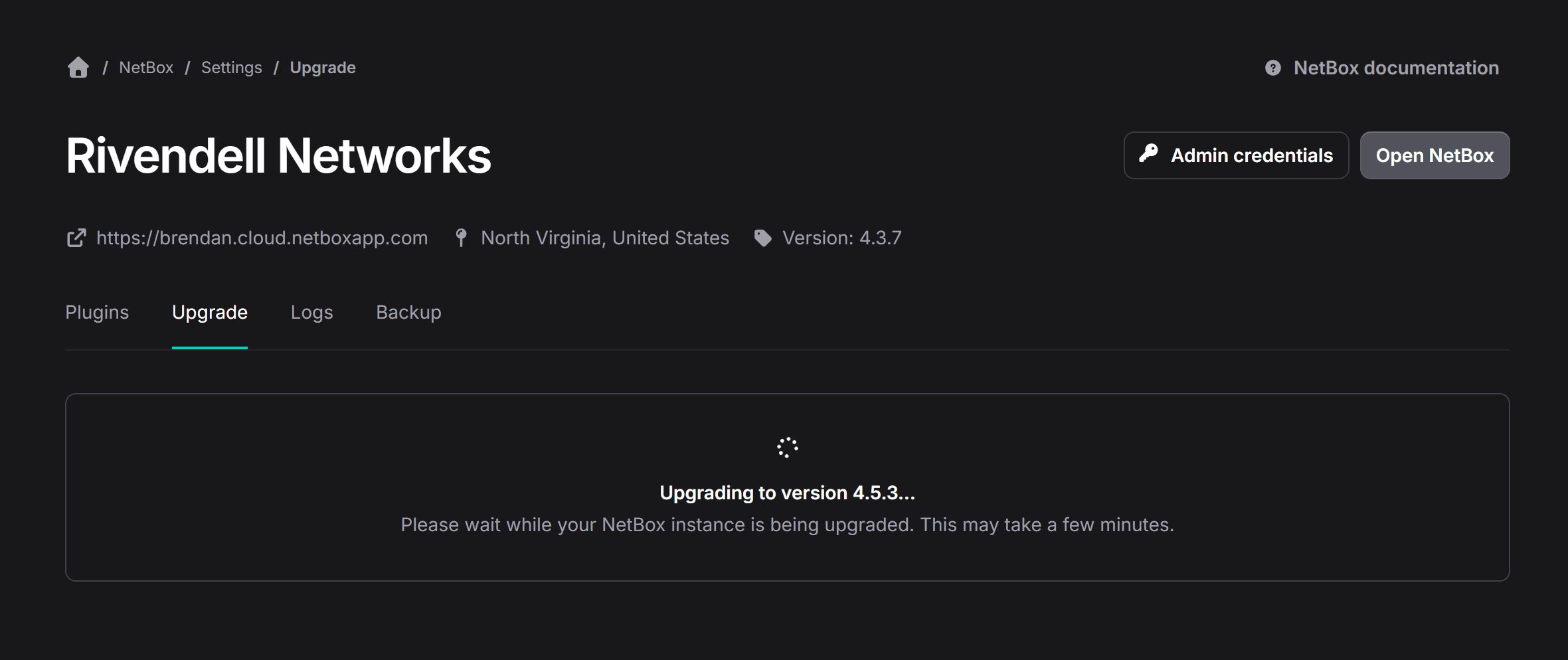 Upgrade in Progress
