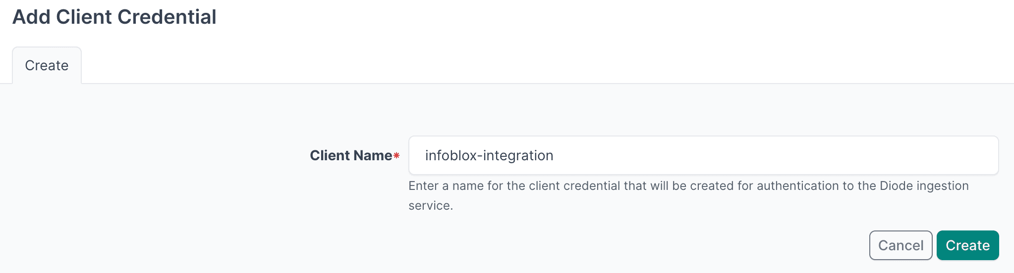 Add client credentials