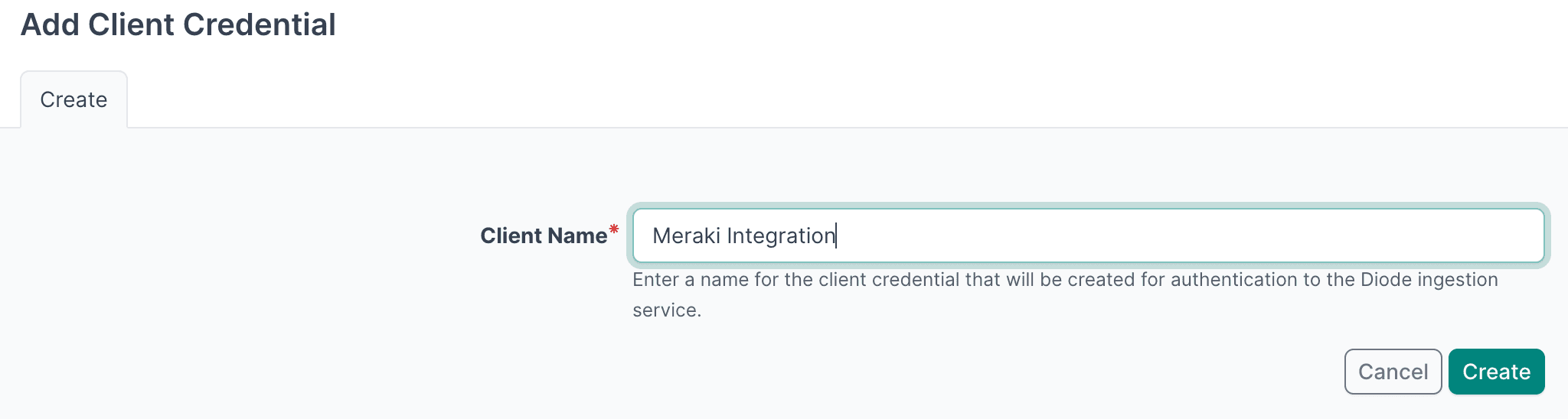 Add client credentials