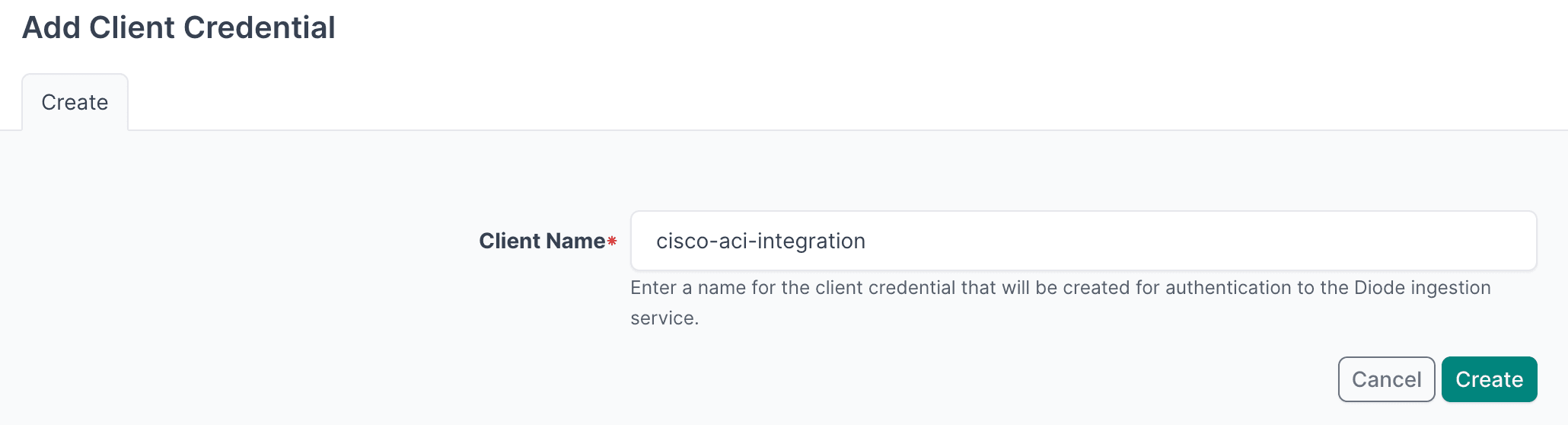 Add a Diode client credential