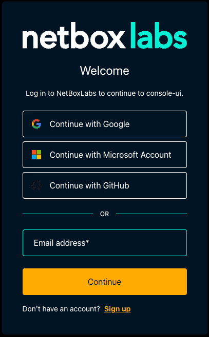 netbox labs console login