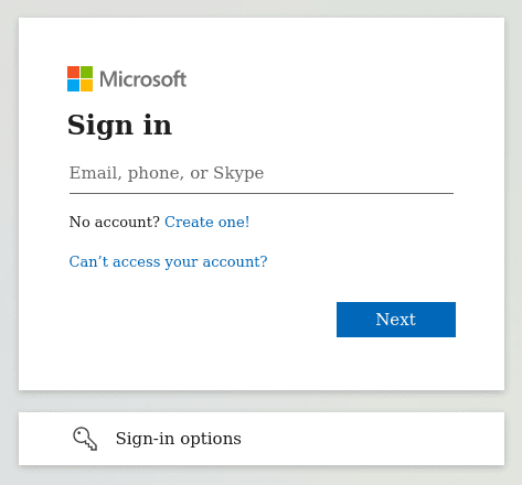 NetBox Azure AD login form