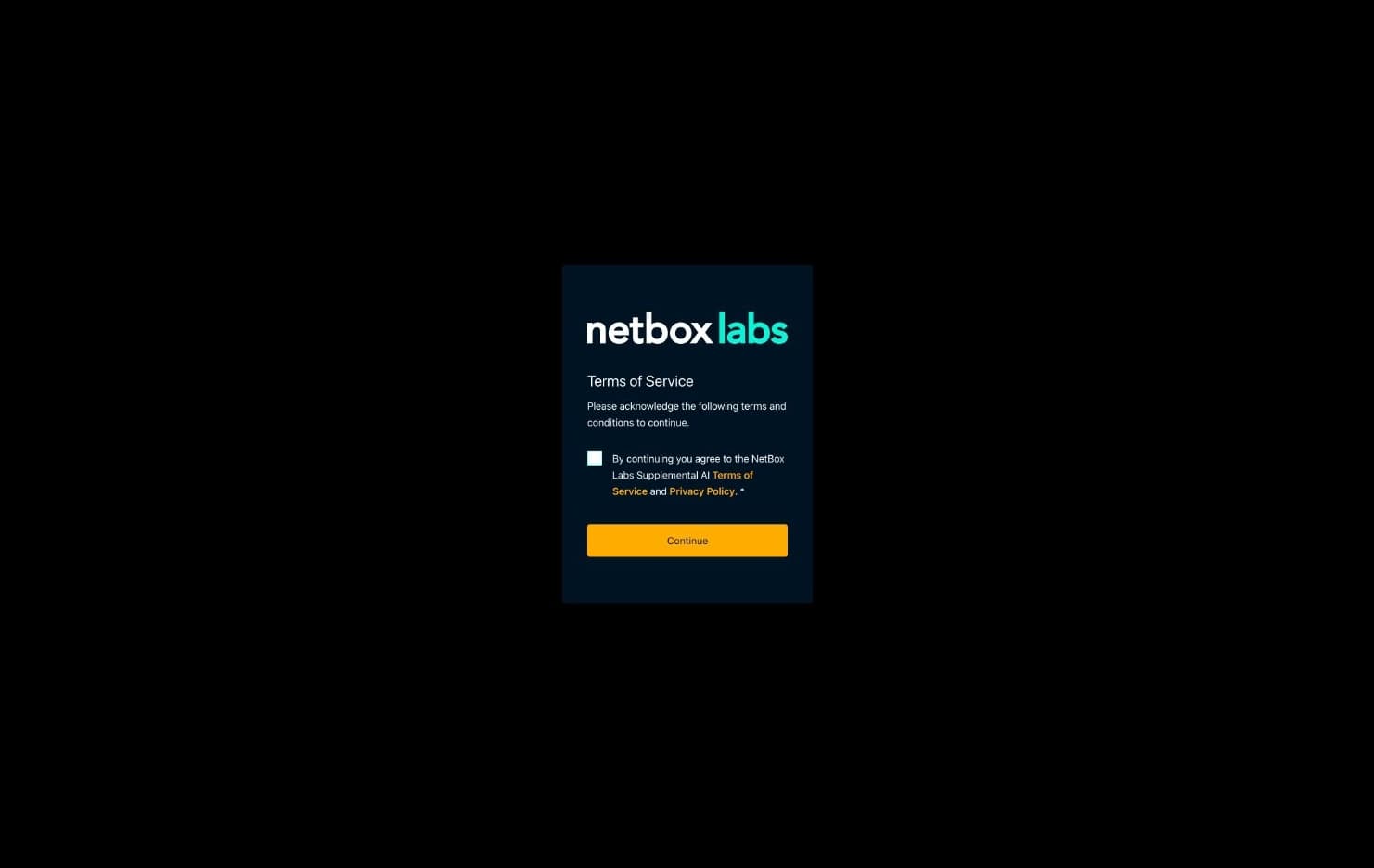 netbox console terms accept