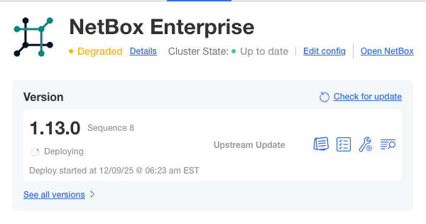 Screenshot: Deployment "Unavailable"
