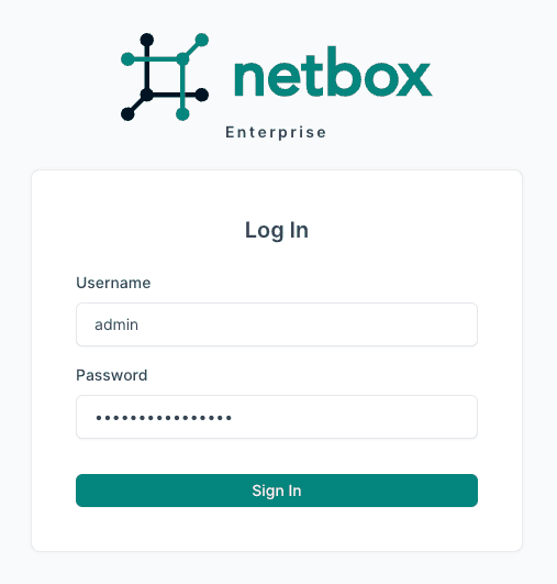Screenshot: NetBox Enterprise Login