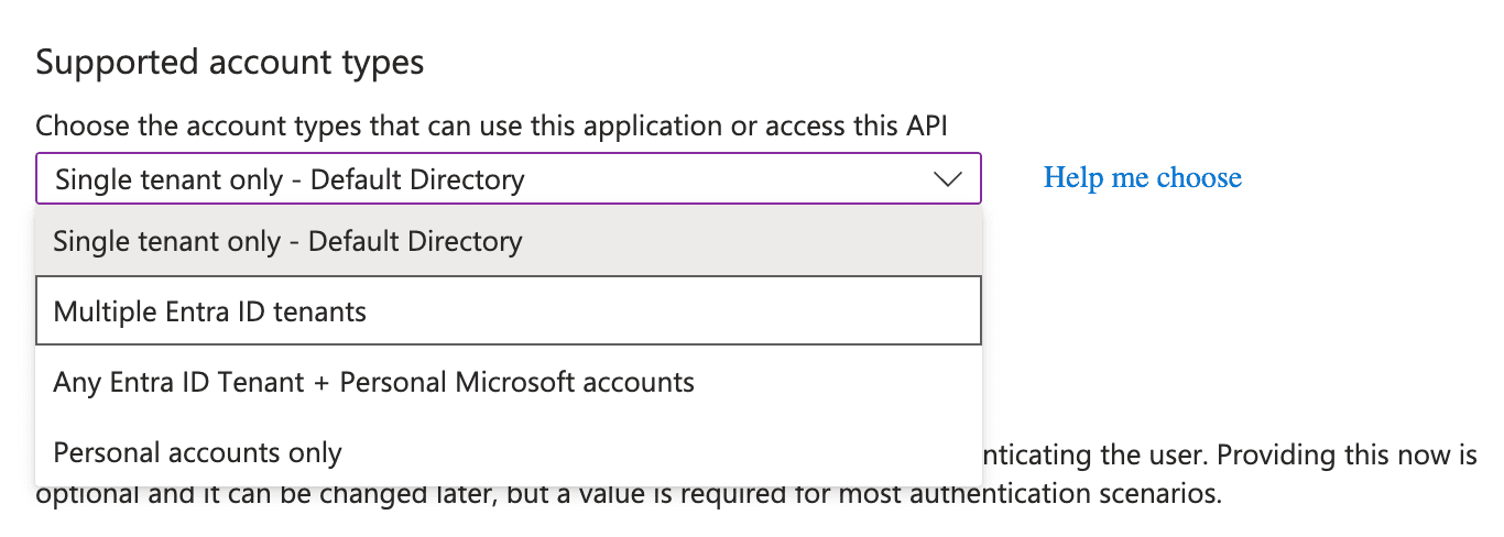 Microsoft authentication portal