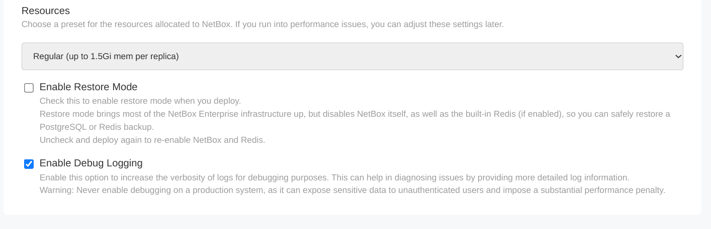 Debug Logging Enabled