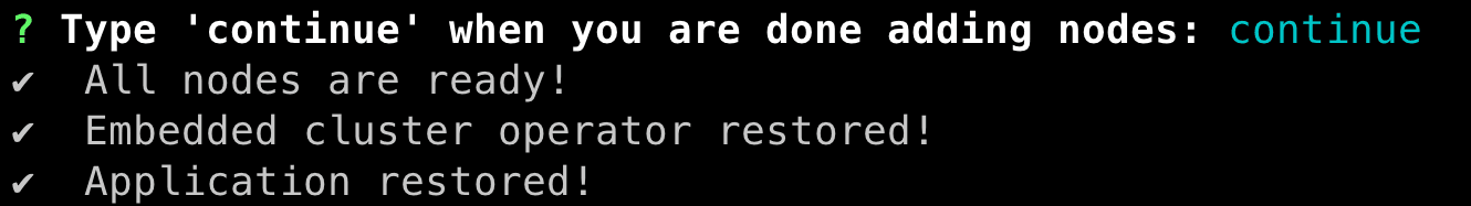 Application restored!