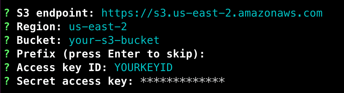 S3 Credentials