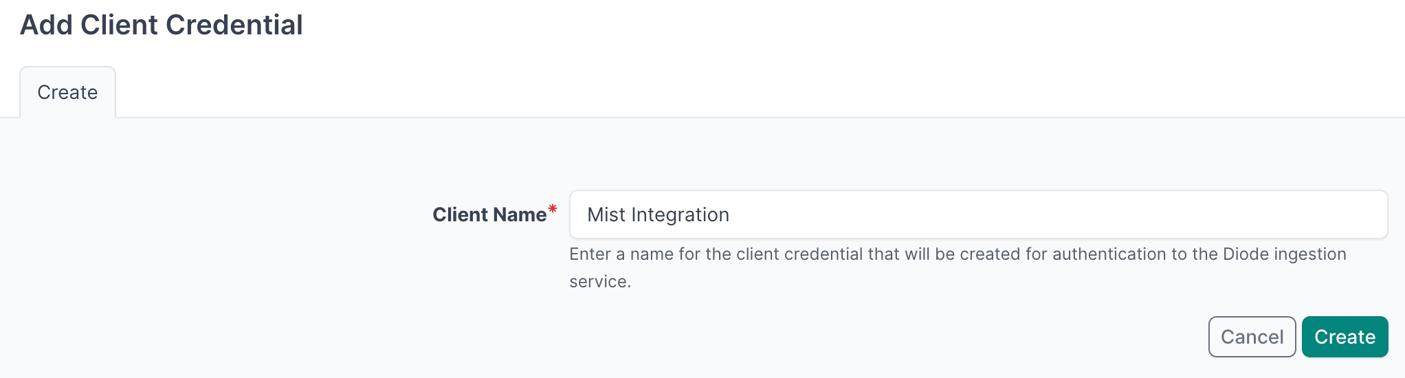 Add client credentials