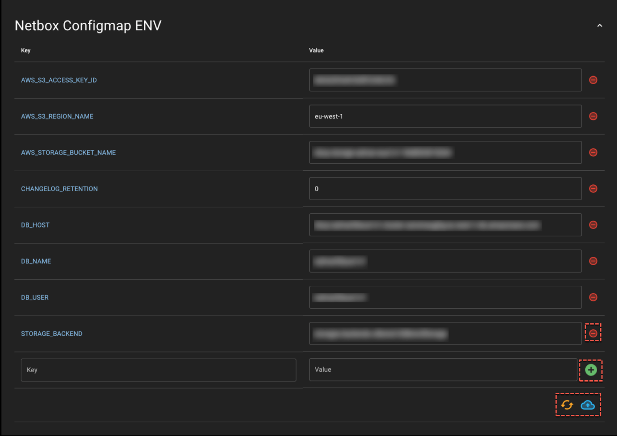 configmap env