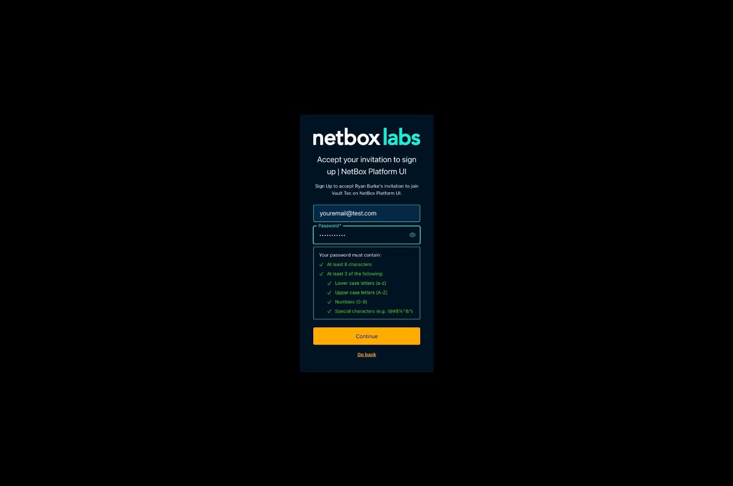netbox console password set