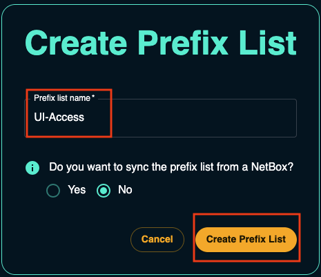 name prefix list
