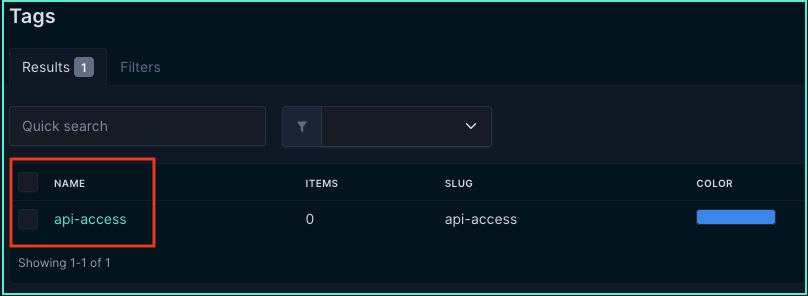 create tags