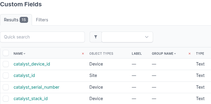 custom fields