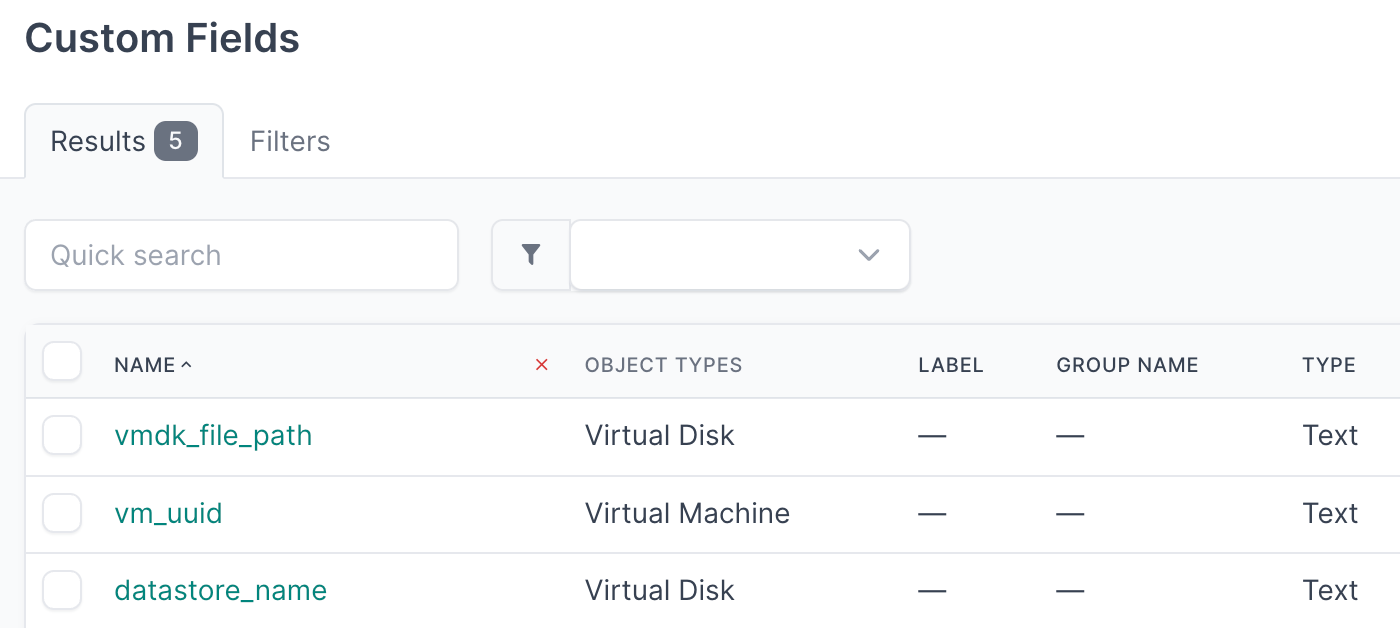 custom fields