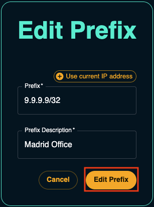 edit prefix