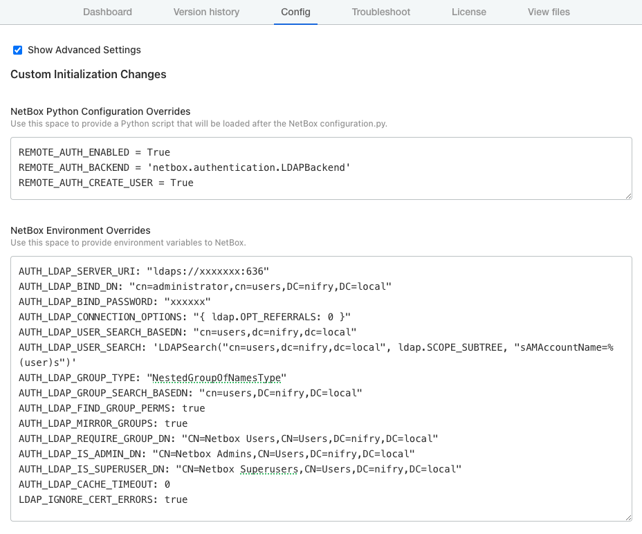 LDAP Settings