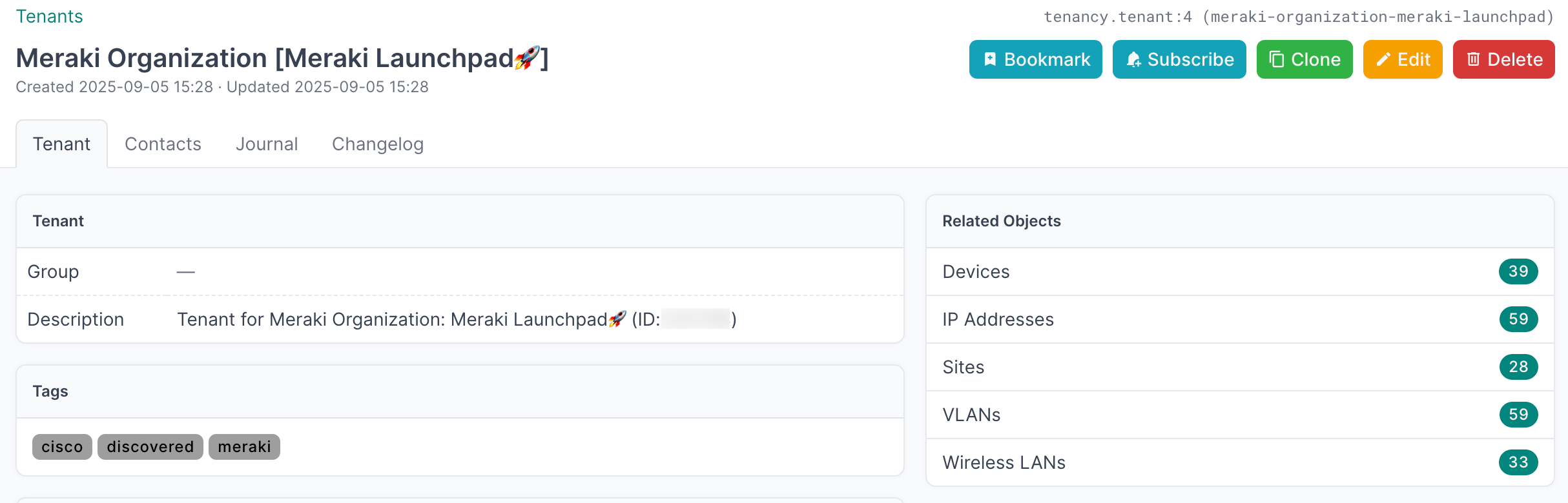 Meraki org