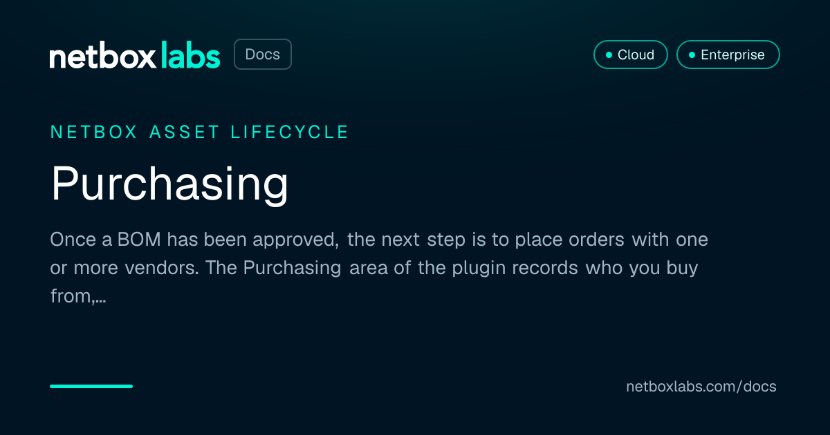 Purchasing | NetBox Labs Docs