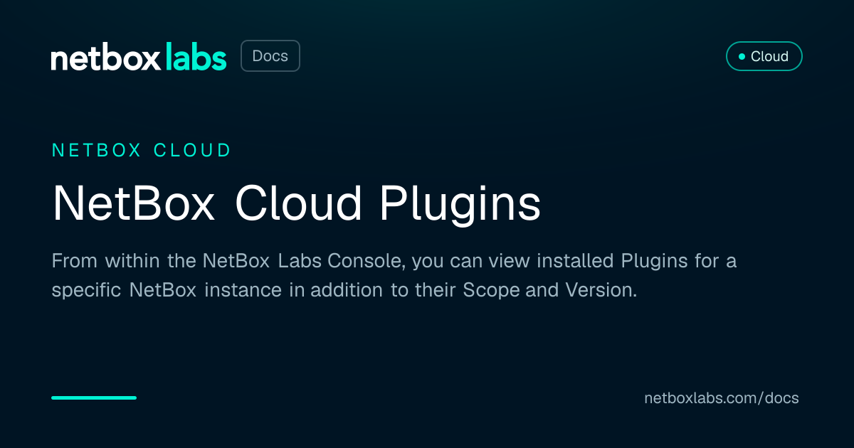 NetBox Cloud Plugins | NetBox Labs Docs