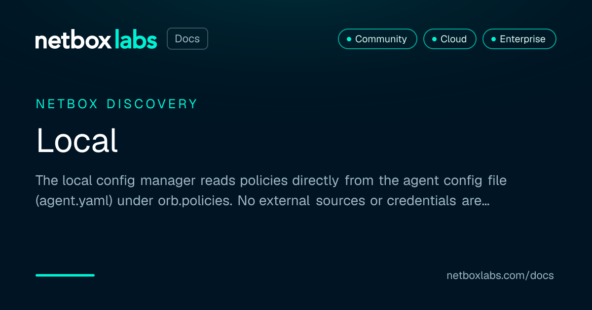 Local | NetBox Labs Docs