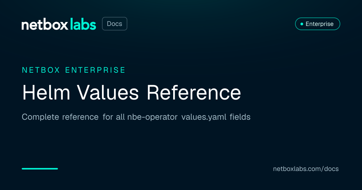 Helm Values Reference | NetBox Labs Docs