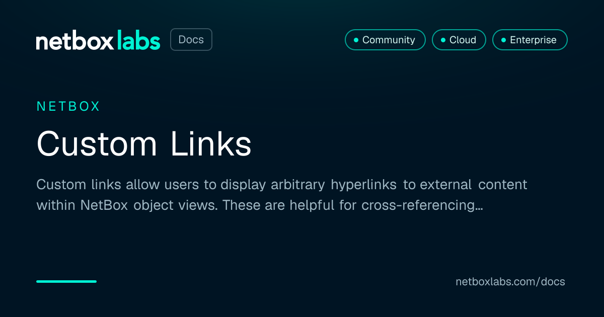 Custom Links | NetBox Labs Docs