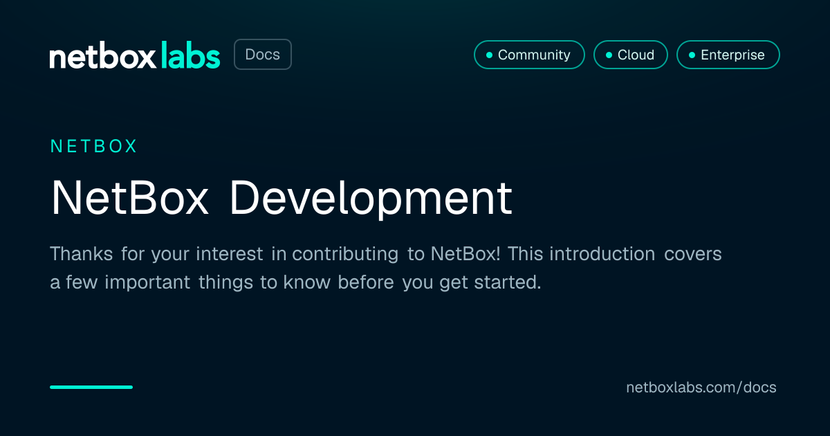 NetBox Development | NetBox Labs Docs