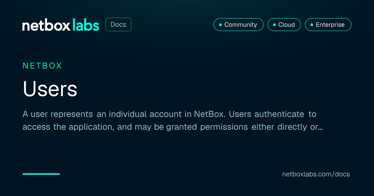 Users | NetBox Labs Docs