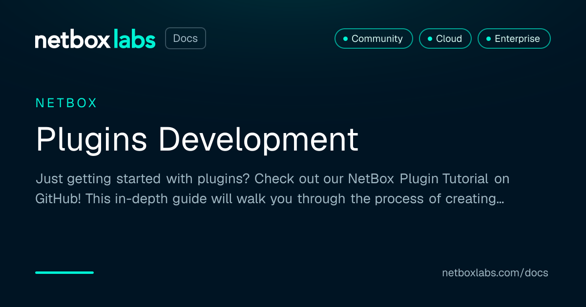 Plugins Development | NetBox Labs Docs