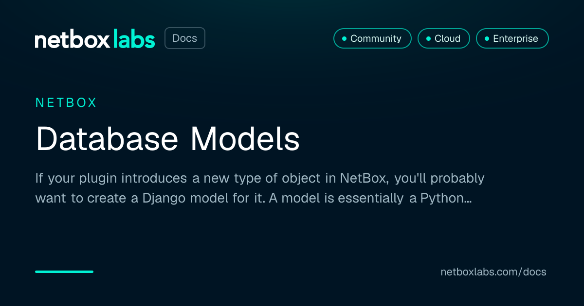 Netbox Object Model Database Models | NetBox Labs Docs