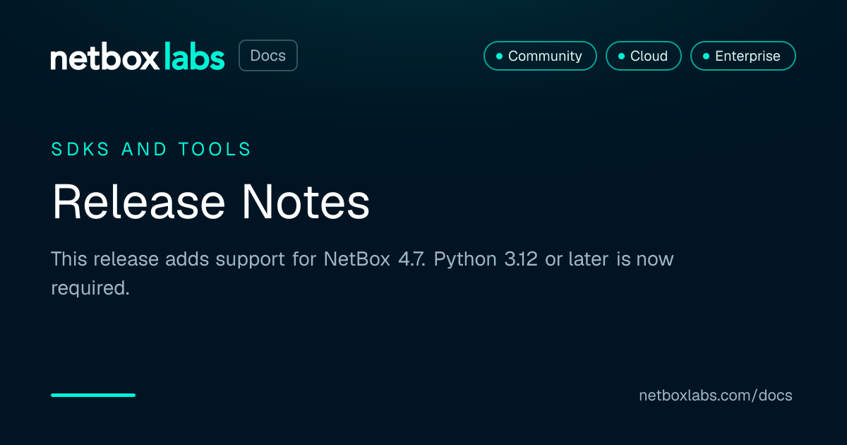Release Notes | NetBox Labs Docs