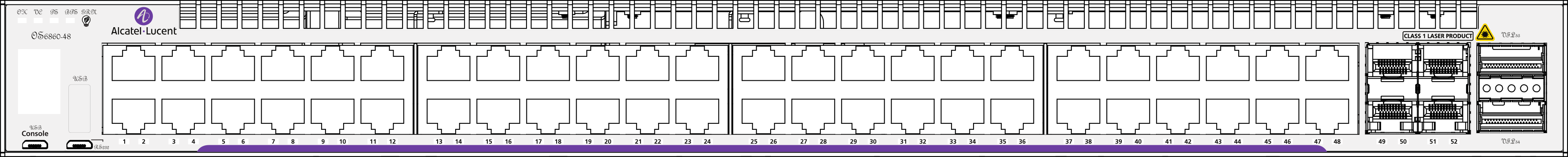 Alcatel-Lucent OS6860-48 front view
