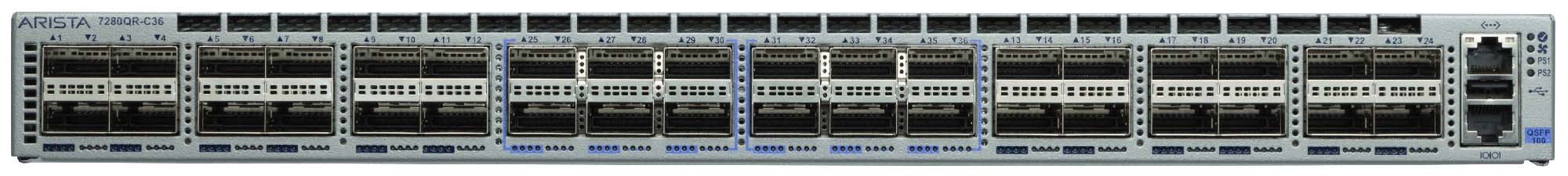 Arista DCS-7280QR-C36-F front view