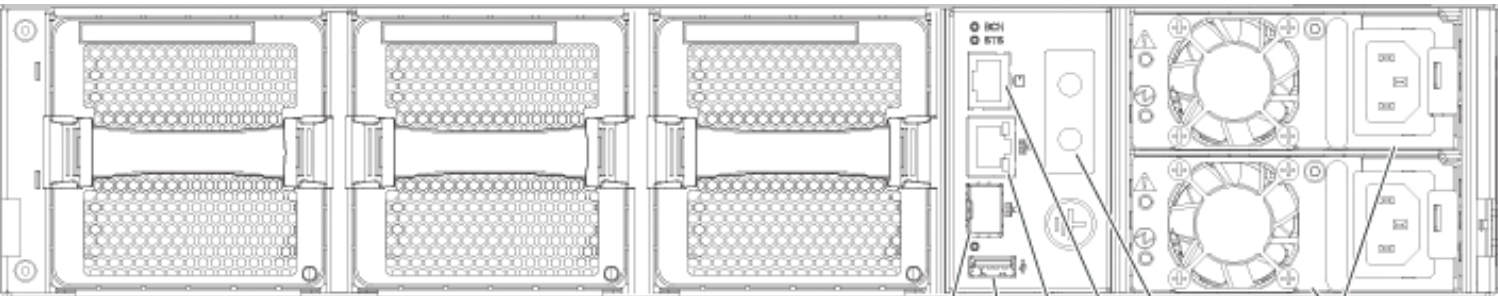 Cisco Nexus 93360YC-FX2 rear view