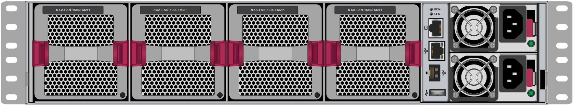 Cisco Nexus 9364C-GX rear view