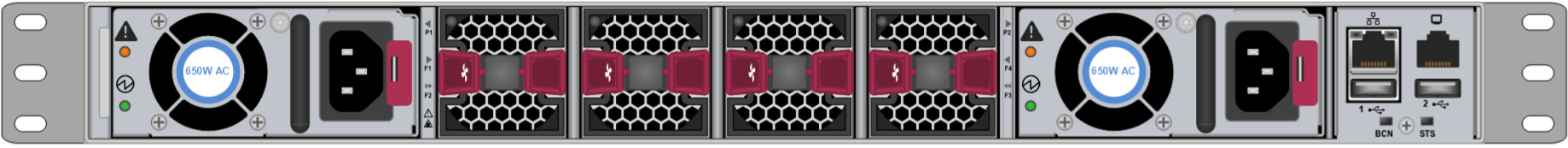 Cisco Nexus 9372PX-E rear view
