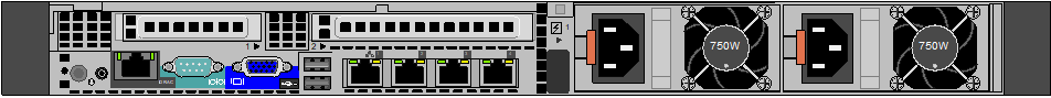 Dell PowerEdge R620 rear view