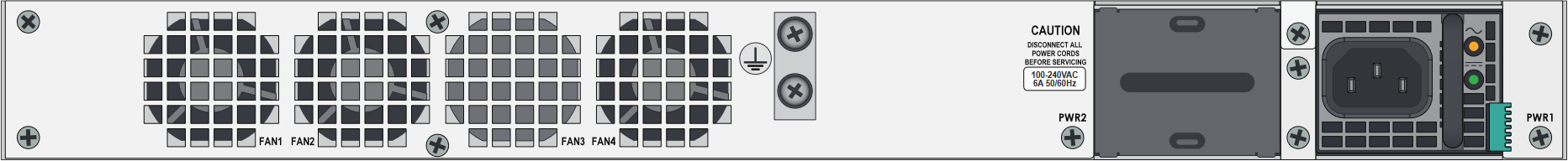 Fortinet FortiGate 400E rear view