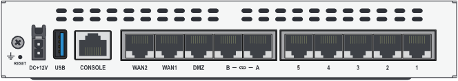 Fortinet FortiGate 60F rear view