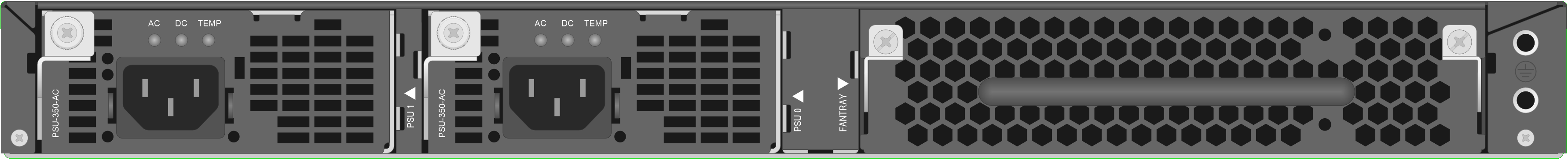 HPE Aruba 7240 rear view
