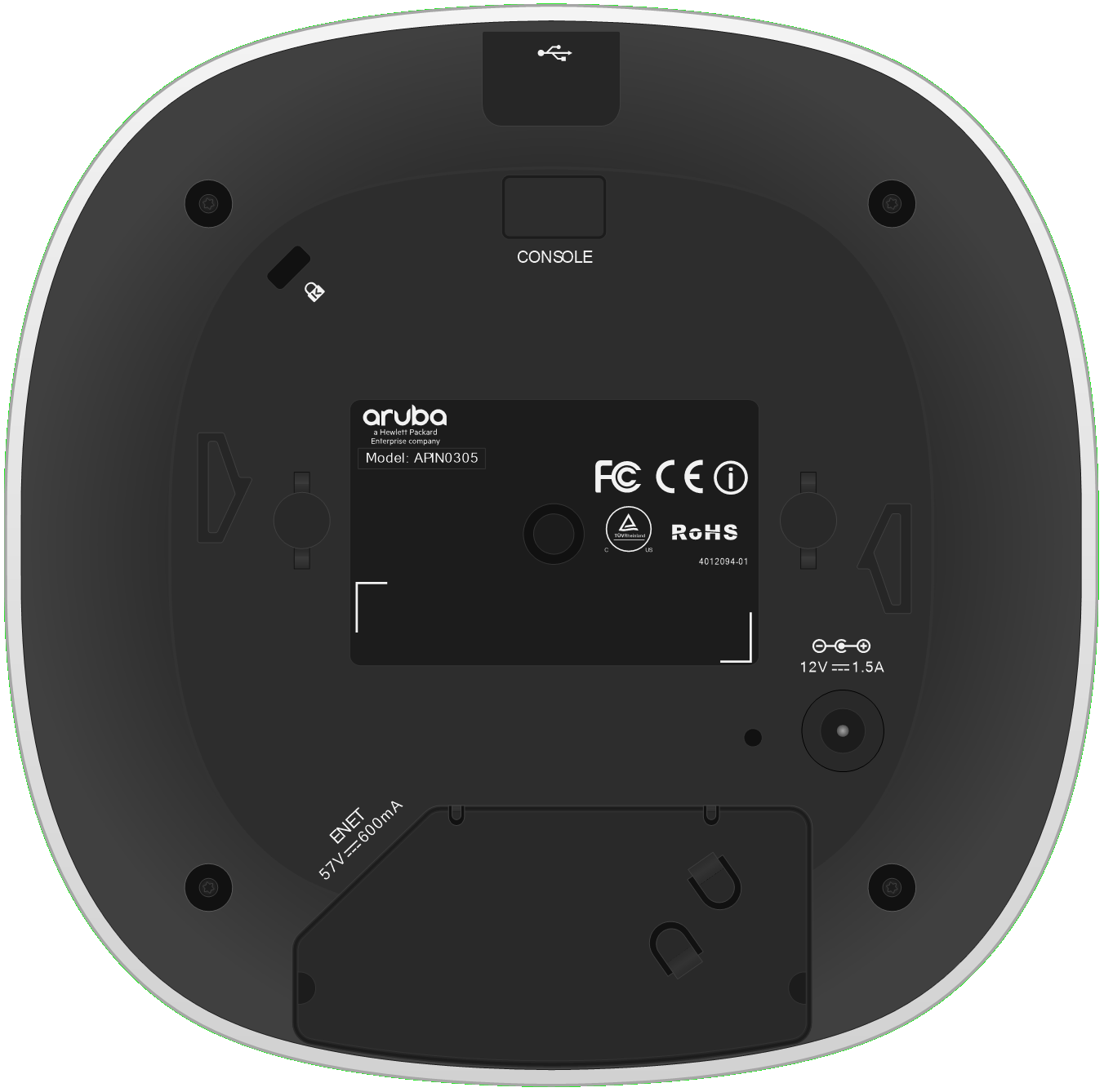 HPE Aruba AP-305 rear view