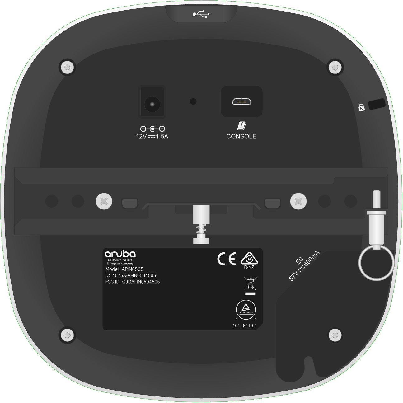 HPE Aruba AP-505 rear view