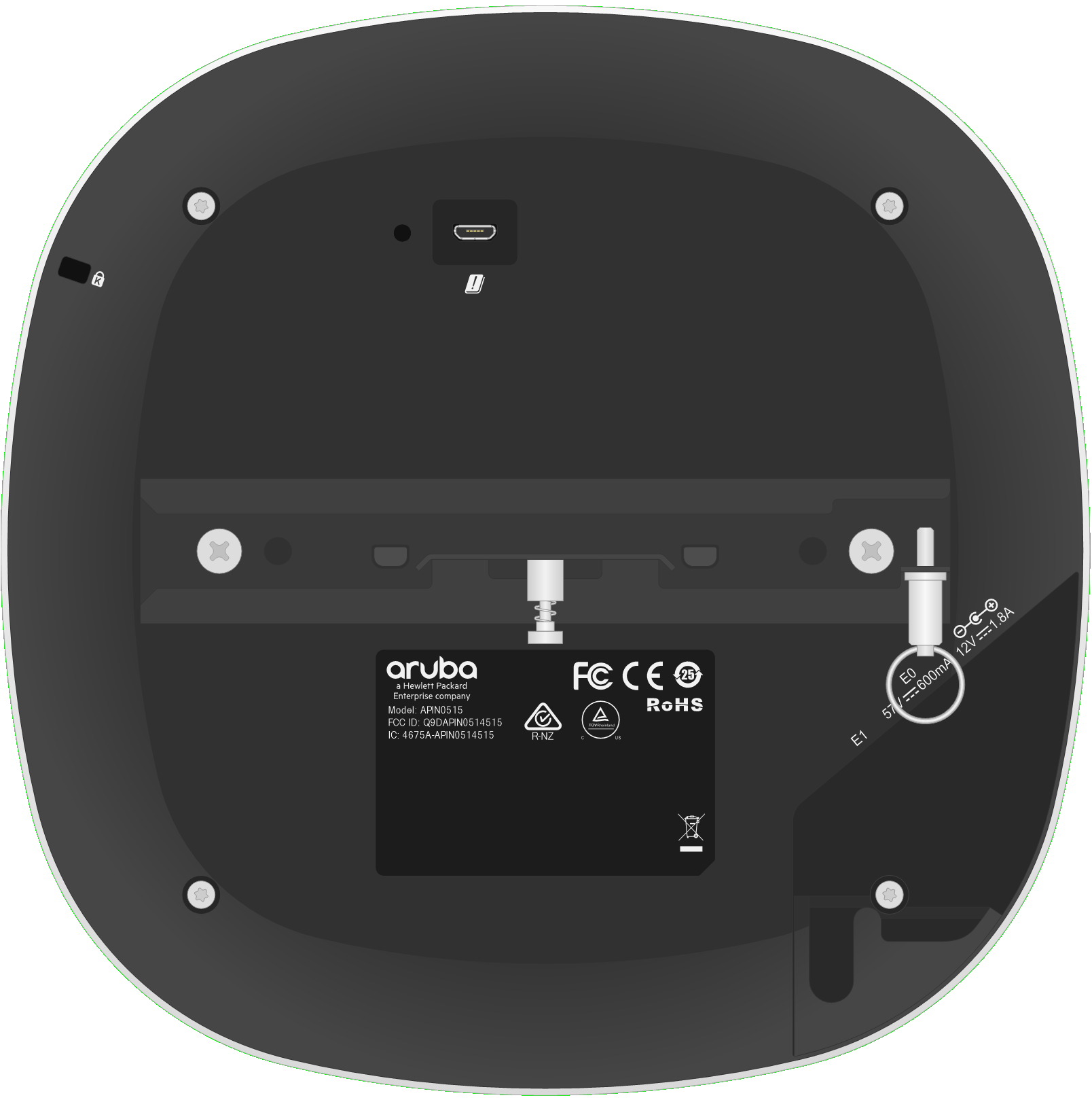 HPE Aruba AP-515 rear view