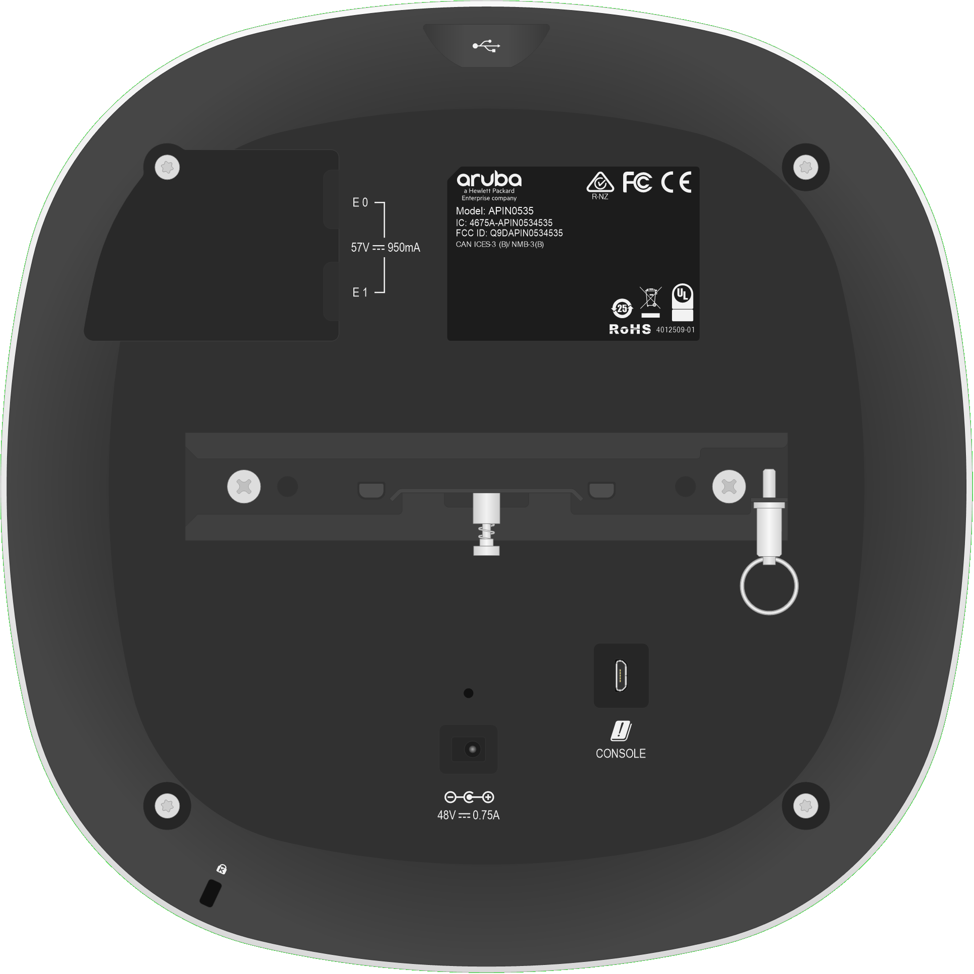 HPE Aruba AP-535 rear view