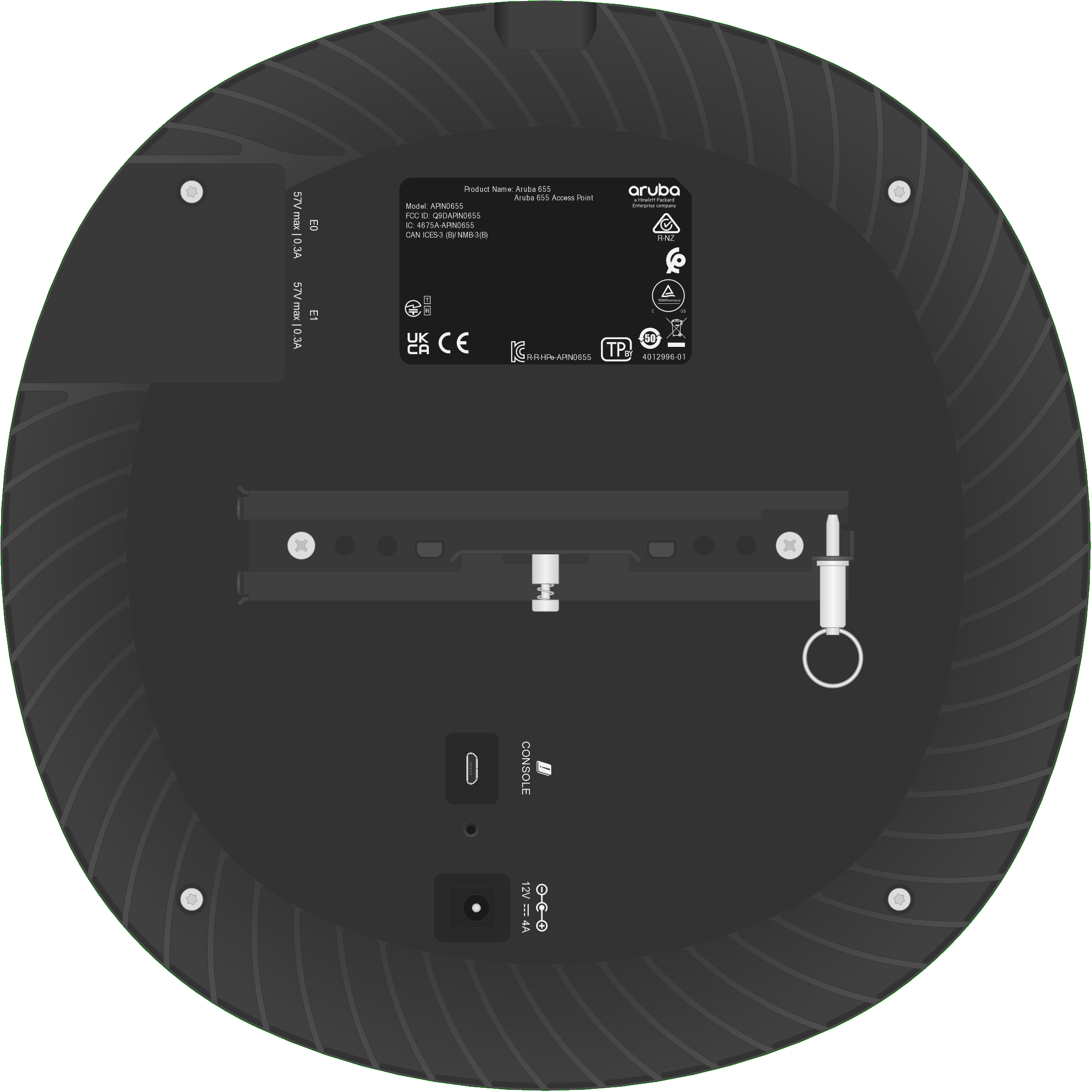 HPE Aruba AP-655 rear view